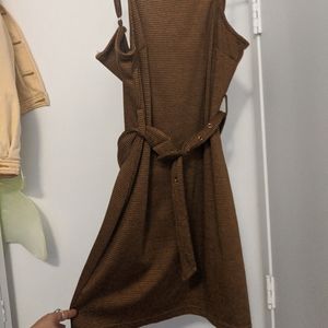 Le lis mini dress tweed pattern belted